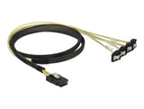 Delock Kabel Mini SAS SFF-8087 > 4 x SATA 7 Pin gewinkelt 1 m