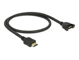 Delock Kabel HDMI-A Stecker > HDMI-A Buchse zum Einbau 4K 30 Hz 0,5 m
