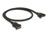 Delock Kabel HDMI-A Buchse > HDMI-A Buchse zum Einbau 4K 30 Hz 0,5 m