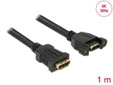 Delock Kabel HDMI-A Buchse > HDMI-A Buchse zum Einbau 4K 30 Hz 1 m