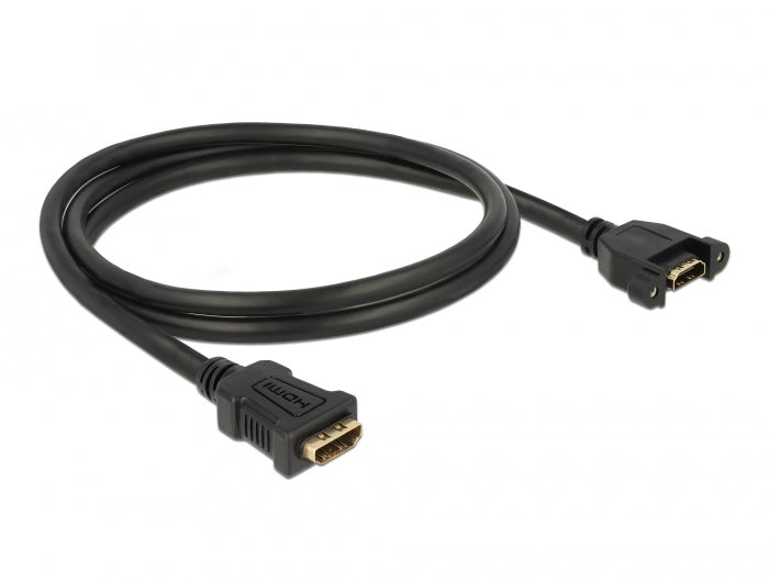 Delock Kabel HDMI-A Buchse > HDMI-A Buchse zum Einbau 4K 30 Hz 1 m