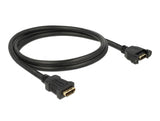 Delock Kabel HDMI-A Buchse > HDMI-A Buchse zum Einbau 4K 30 Hz 1 m