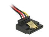 Delock Stromkabel SATA 15 Pin Buchse > 4 Pin Floppy Stecker Metall 30 cm