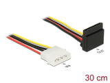 Delock Stromkabel SATA 15 Pin Buchse > 4 Pin Molex Stecker Metall 30 cm