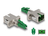 Delock LWL Hybrid Kupplung LC Simplex Stecker zu SC Simplex Buchse grün