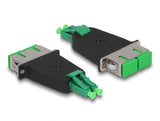 Delock LWL Hybrid Kupplung LC Duplex Stecker zu SC Duplex Buchse grün