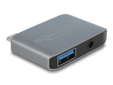 Delock Audio Adapter USB Type-C™ Stecker - Klinkenbuchse 3,5 mm + USB 3.0 A Buchse