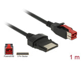 Delock PoweredUSB Kabel Stecker 24 V > 8 Pin Stecker 1 m für POS Drucker und Terminals