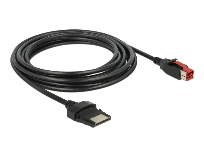Delock PoweredUSB Kabel Stecker 24 V > 8 Pin Stecker 4 m für POS Drucker und Terminals
