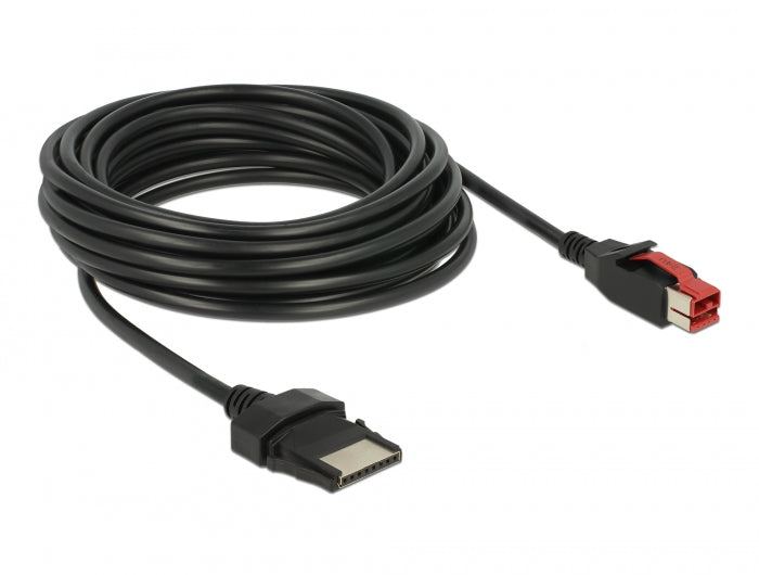 Delock PoweredUSB Kabel Stecker 24 V > 8 Pin Stecker 5 m für POS Drucker und Terminals