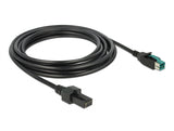Delock PoweredUSB Kabel Stecker 12 V > 2 x 4 Pin Stecker 4 m für POS Drucker und Terminals