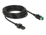 Delock PoweredUSB Kabel Stecker 12 V > 2 x 4 Pin Stecker 5 m für POS Drucker und Terminals