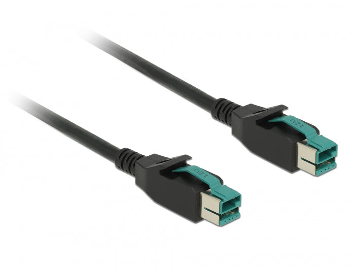 Delock PoweredUSB Kabel Stecker 12 V > PoweredUSB Stecker 12 V 2 m für POS Drucker und Terminals