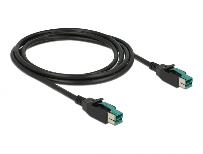 Delock PoweredUSB Kabel Stecker 12 V > PoweredUSB Stecker 12 V 2 m für POS Drucker und Terminals