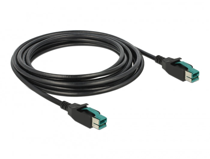 Delock PoweredUSB Kabel Stecker 12 V > PoweredUSB Stecker 12 V 4 m für POS Drucker und Terminals