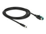Delock PoweredUSB Kabel Stecker 12 V > DC 5,5 x 2,1 mm Stecker 2 m für POS Drucker und Terminals