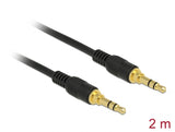 Delock Klinkenkabel 3,5 mm 3 Pin Stecker > Stecker 2 m schwarz