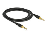 Delock Klinkenkabel 3,5 mm 3 Pin Stecker > Stecker 2 m schwarz