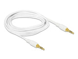 Delock Klinkenkabel 3,5 mm 3 Pin Stecker > Stecker 2 m weiß