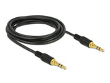Delock Klinkenkabel 3,5 mm 3 Pin Stecker > Stecker 3 m schwarz