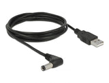 Delock USB Stromkabel zu DC 5,5 x 2,5 mm Stecker 90° 1,5 m