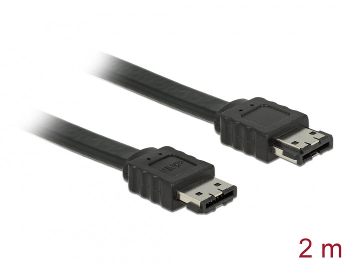 Delock Kabel eSATA 3 Gb/s Buchse > eSATA Buchse 2 m schwarz