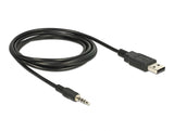 Delock Konverter USB 2.0 Typ-A Stecker zu Seriell TTL 3,5 mm 4 Pin Klinke 1,8 m (5 V)