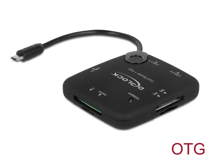 Delock Micro USB OTG Card Reader + 3 Port USB Hub