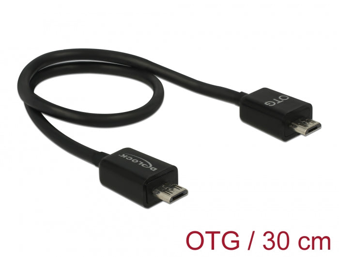 Delock Power Sharing Kabel Micro USB-B Stecker > Micro USB-B Stecker OTG