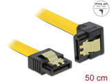 Delock SATA 3 Gb/s Kabel gerade auf unten gewinkelt 50 cm gelb