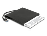 Delock Externes Gehäuse für 5.25″ Ultra Slim SATA Laufwerke 9,5 mm zu USB Typ-A Stecker