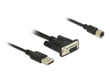 Navilock Anschlusskabel M8 Buchse wasserdicht > DB9 Buchse RS-232 1,2 m