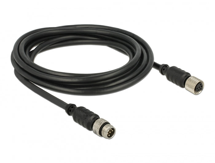 Navilock Verlängerungskabel M8 Stecker > M8 Buchse wasserdicht 3 m für M8 GNSS Empfänger