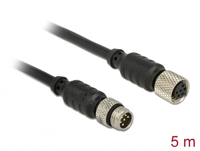 Navilock Verlängerungskabel M8 Stecker > M8 Buchse wasserdicht 5 m für M8 GNSS Empfänger