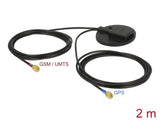 Navilock Multiband GNSS UMTS GSM LTE SMA 28 dBi / 2 dBi Antenne 2 x 2 m RG-174 omnidirektional Montageplatte