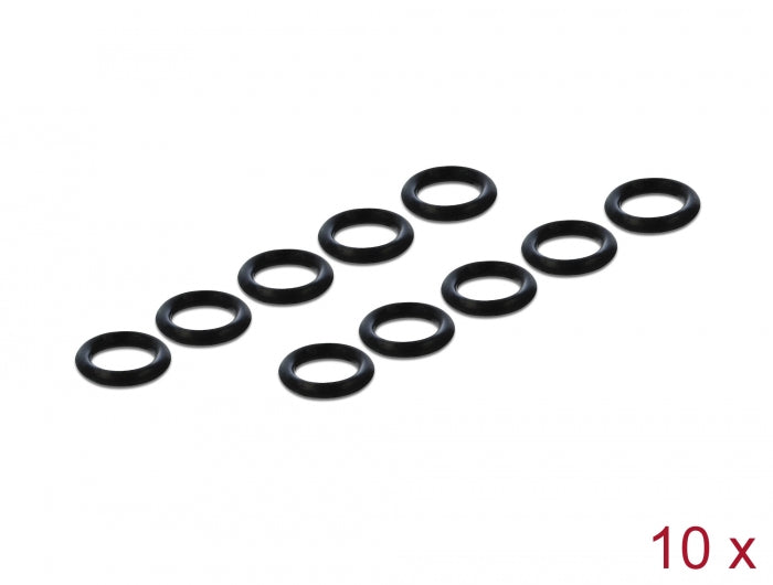 Navilock O-Ring Silikon für M8 6 Pin Stecker schwarz 10 Stück