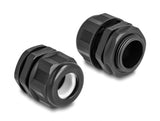 Delock EX-Kabelverschraubung M25 schwarz 2 Stück