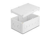 Delock Installationsgehäuse mit Kabeleinführungen 180 x 125 x 90 mm grau