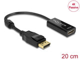 Delock Adapter DisplayPort 1.2 Stecker > HDMI Buchse 4K Passiv schwarz