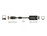 Delock Adapter DisplayPort 1.2 Stecker > HDMI Buchse 4K Passiv schwarz