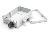 Delock Installationsgehäuse mit Kabeleinführungen 180 x 125 x 57 mm grau