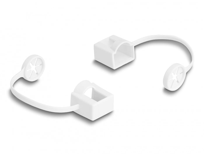 Delock Staubschutz für RJ45 Stecker mit Befestigungsclip 50er Set farbig