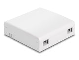 Delock LWL Anschlussdose zur Wandmontage für 2 x SC Simplex oder LC Duplex weiß