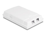 Delock LWL Anschlussdose zur Wandmontage für 2 x SC Simplex oder LC Duplex weiß