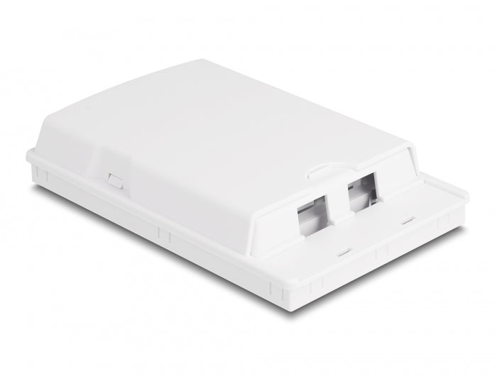 Delock LWL Anschlussdose zur Wandmontage für 2 x SC Simplex oder LC Duplex weiß