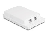 Delock LWL Anschlussdose zur Wandmontage für 2 x SC Simplex oder LC Duplex weiß