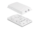 Delock LWL Anschlussdose zur Wandmontage für 2 x SC Simplex oder LC Duplex weiß