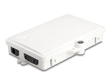 Delock LWL Verteilerbox für Innen- und Außenbereich IP65 wasserfest abschließbar 2 Port weiß