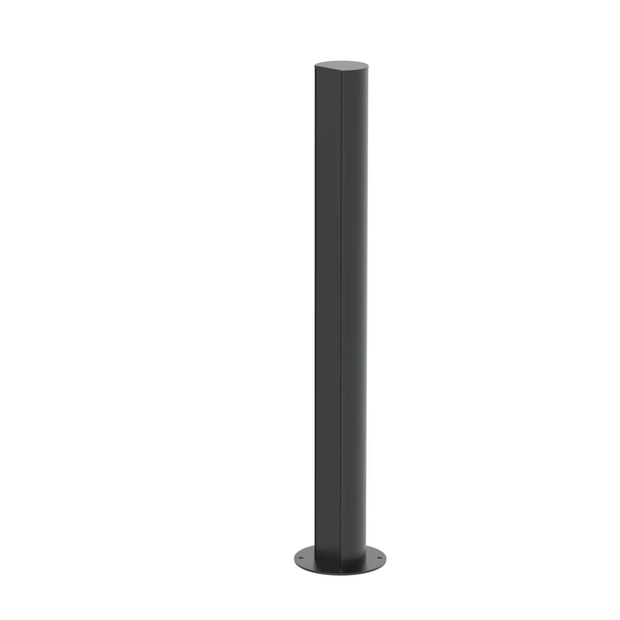BETTERMANN Installationssäule Alu 675mm ISSRHSM45SW rnd eins Standfuß sw