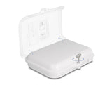 Delock LWL Verteilerbox für Innen- und Außenbereich IP65 wasserfest abschließbar 8 Port weiß